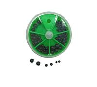 A&N Rubber Stopper Fishing Beads - 120 Pieces in Dispenser Box - 3 Sizes (4-8mm) - Stopper for Float Mounting & Fishing Accessories