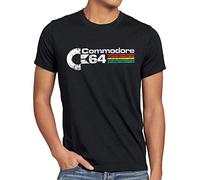 A.N.T. C64 Retro Men's T-Shirt Basic Home Computer Logo, Size: XXL, black, XXL