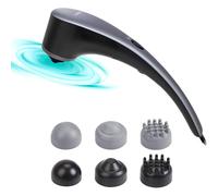 (a-) Naipo Handheld Percussion Massager Electric with Heat, Deep Tissue for Neck, Foot, Shoulder, Leg, Muscle Pain Relief