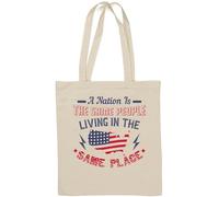 A nation is the same people living in the same place Natural Cotton Tote Bag White