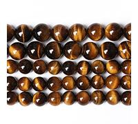 A+ Natural Yellow Tiger Eye Stone Beads Round Loose Gemstone Beads for Jewelry Making DIY Bracelet,Necklace, Earrings 12mm 32pcs 15"