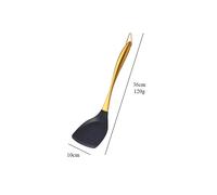 (a-Navy Blue 32cm) Bisda Gold Frying Pan 32cm Non-stick Pan Kitchen Skillet Stainless Steel Fried Steak Pot With Lid Turner Electric Induction Pan