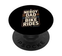 A Nerdy Dad Who Loves Bike Rides Cycling PopSockets Adhesive PopGrip