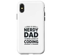 A Nerdy Dad Who Loves Coding Programmer Life Case for iPhone X/XS