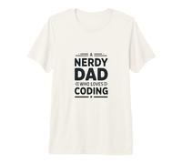 A Nerdy Dad Who Loves Coding Programmer Life Premium T-Shirt