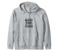A Nerdy Dad Who Loves Coding Programmer Life Zip Hoodie