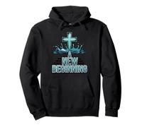 A New Beginning Baptism Bible Verse Baptized Christian Pullover Hoodie
