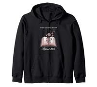 A New Chapter Begins Minimalist Positive Message Zip Hoodie