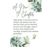 A New Chapter Journal: Inspirational Notebook for New Beginnings, Retirement, Graduation or Career Change, Green Botanicals Cover, 120 Pages, 6x9 Inch