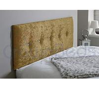 A New City Crushed Velvet Headboards Available In 2ft6,3ft,4ft,4ft6,5ft,6ft (Gold, 3ft (single))