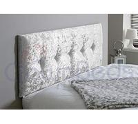 A New City Crushed Velvet Headboards Available In 2ft6,3ft,4ft,4ft6,5ft,6ft (White, 3ft (single))