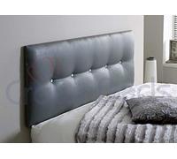 A New Faux Leather City Headboard Available in 2ft6,3ft,4ft,4ft6,5ft,6ft (Grey 3ft (single))