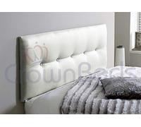 a New Faux Leather City Headboard Available in 2ft6,3ft,4ft,4ft6,5ft,6ft (White, 4ft6 (double))