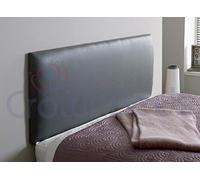 A New Faux Leather Headboard Avalaible In 2FT6,3FT,4FT,4FT6,5FT,6FT (Grey, 5ft (kingsize))