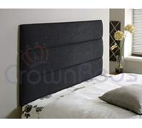 a New Paris Chenille Headboard in 2ft6,3ft,4ft,4ft6,5ft,6ft (Black, 4ft (small double))