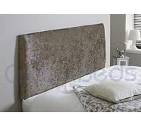 A New Plain Crushed Velvet Headboard in 2ft6,3ft6,4ft,4ft6,5ft,6ft (Mink, 4ft (small double))