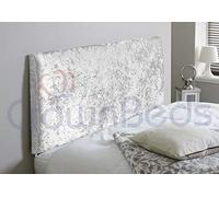 A New Plain Crushed Velvet Headboard in 2ft6,3ft6,4ft,4ft6,5ft,6ft (White, 2ft6 (small single))