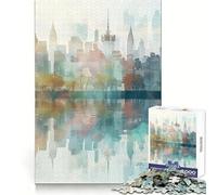 A New York City Reflection 1000 Piece Jigsaws for Teenagers Memory Build Home Play Home Enjoyable Great Gift (38x52cm)
