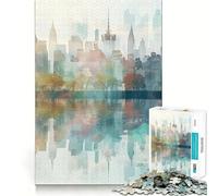 A New York City Reflection Jigsaw Puzzles for Adults1000 Pieces Serene Game Home Fun Pattern Build Xmas Idea (38x26cm)