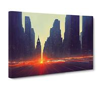 A New York City Skyline Vol.5 Canvas Print | Gallery Wrapped 30mm Frame Wall Art | 30x20 inches | Ready to Hang | Contemporary Cityscape Picture | Living Room Bedroom Lounge Office