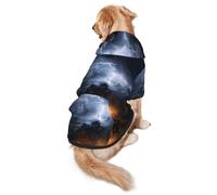 A Night of Lightning and Thunder Dog Hoodie - Hoodie for Medium and Large Dogs - Pet Winter Coat, Black