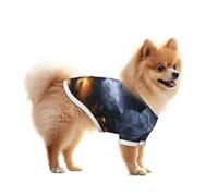 A Night of Lightning and Thunder Mesh Dog Shirt - Lightweight & Breathable, Quick Dry Stretchy Pet T-Shirt Vest for Small Dogs