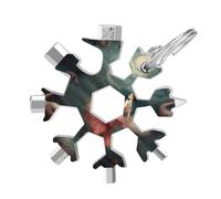 A Night of Miracles And Magic 19-in-1 Snowflake Multi Tool, Stainless Steel Metal Snowflake Multitool with Keychain, Compact & Portable Tools for Outdoor Camping Survival Daily Use Gift for Men