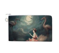 A Night of Miracles And Magic Canvas Coin Purse, Portable Zippered Change Pouch for Women, Small Wallet for Coins Keys Cards Lipstick