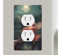 A Night Of Miracles And Magic Duplex Receptacle Outlet Covers, 1-Gang Standard Size Wall Plates, Unbreakable Polycarbonate Dual Outlet Faceplates Covers For Kitchen Home Kids Room Decor 4.5" X 2.76"