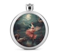 A Night of Miracles And Magic Hip Flasks for Liquor 5oz Stainless Steel Leakproof Thin Flasks Round Small Portable Travel Liquor Flask Modern Whiskey & Liquor Pocket Flask for Men&Women