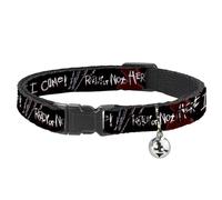 A Nightmare on Elm Street Breakaway Cat Collar With Bell, Plastic Clip, Easy Adjustable, A Nightmare on Elm Street Ready or Not Freddy Silhouette, 8.5 to 12 Inches 0.5 Inch Wide