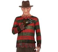 Smiffys A Nightmare On Elm Street Freddy Krueger Costume - Includes Printed Top, Glove & Hat, Officially Licensed Nightmare on Elm Street Adult Fancy Dress, Adult Halloween Outfit