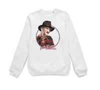A Nightmare On Elm Street Official Freddy's Comin For You Sweatshirt - White | Size: Medium A Nightmare On Elm Street White M