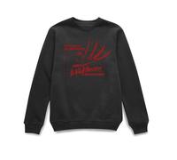 A Nightmare On Elm Street Official Welcome To My Nightmare Sweatshirt - Black | Size: Large A Nightmare On Elm Street Black L