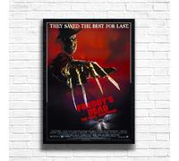 A Nightmare On Elm Street1 Freddy's Dead, Horror Movie Print, Scary Thriller Film Poster, A4 and A3 Size Frame Options, Home, Pub, Bar Wall Art Print, House gift for horror lovers (A4 Framed (Black))