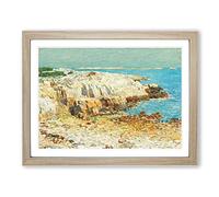A North East Headland 2014.136.7 By Childe Hassam Classic Painting Framed Wall Art Print, Ready to Hang Picture for Living Room Bedroom Home Office Décor, Oak A2 (64 x 46 cm)