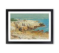 A North East Headland 2014.136.7 by Childe Hassam Framed Print | A2 Black Framed Wall Art | Ready to Hang | Modern Nature Picture | Living Room Bedroom Lounge Office