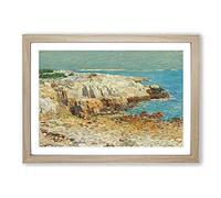 A North East Headland 2014.136.7 by Childe Hassam Framed Print | A2 Oak Framed Wall Art | Ready to Hang | Modern Nature Picture | Living Room Bedroom Lounge Office