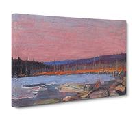 A Northern Lake By Tom Thomson Canvas Print | Gallery Wrapped 30mm Frame Wall Art | 20x14 inches | Ready to Hang | Classic Landscape Picture | Living Room Bedroom Lounge Office