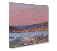 A Northern Lake by Tom Thomson Canvas Print | Gallery Wrapped 30mm Frame Wall Art | 20x20 inches | Ready to Hang | Modern Landscape Picture | Living Room Bedroom Lounge Office