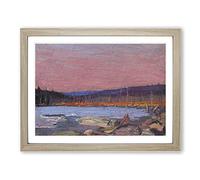 A Northern Lake By Tom Thomson Classic Painting Framed Print | A2 Oak Framed Wall Art | Ready to Hang | Classic Landscape Picture | Living Room Bedroom Lounge Office