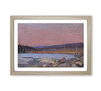 A Northern Lake by Tom Thomson Framed Print | A2 Oak Framed Wall Art | Ready to Hang | Modern Landscape Picture | Living Room Bedroom Lounge Office