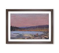 A Northern Lake by Tom Thomson Framed Print | A2 Walnut Framed Wall Art | Ready to Hang | Modern Landscape Picture | Living Room Bedroom Lounge Office