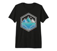 A Nostalgic Nature Camping Journey Under the Glowing Sun Premium T-Shirt