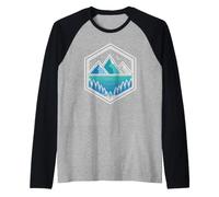 A Nostalgic Nature Camping Journey Under the Glowing Sun Raglan Baseball Tee
