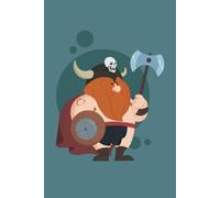 A notebook for a real warrior: A lined exercise book for school and beyond with a funny, historical nordic motif