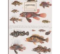 A notebook for girls with a beautiful fish graphic on the cover. Composition notebook for girls, teenagers and young women.: Vintage Illustration ... Work - 7.5" x 9.25" (Fish series Blue Cliff)