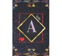 A notebook journal:: A Monogram Notebook Letter Pretty Personalized Medium Lined Journal & Diary for Writing & Note School,Work, Writing Pad, Journal ... Notebook 6x9, 120 Pages ,Glossy Cover )