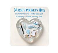 A Nurse’s Pocket Hug, Heart Shaped Pocket Hug Token Gifts with Greeting Cards for Nurses, Christmas Appreciation Gifts for Nurses, Mini Appreciation Keepsake Stocking Stuffers Gifts (#A)