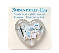 A Nurse's Pocket Hug: Carry The Thanks They Deserve, Heart Shape Stethoscope Pocket Hug Present, Never Underestimate The Difference You Make, for Warm Companionship & Excellent Medical Skills (#C)